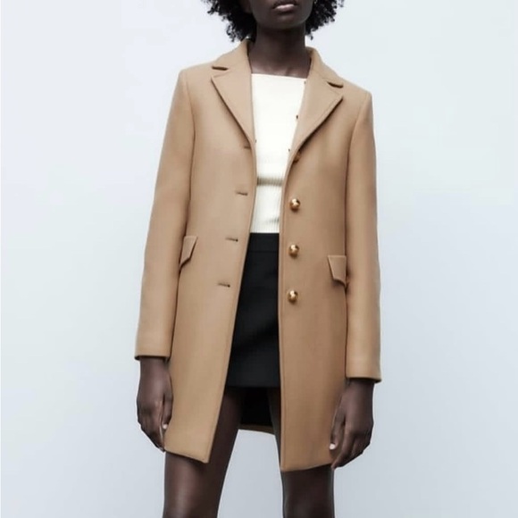 Zara Jackets & Blazers - ZARA CAMEL COAT (MANTECO WOOL)— XS